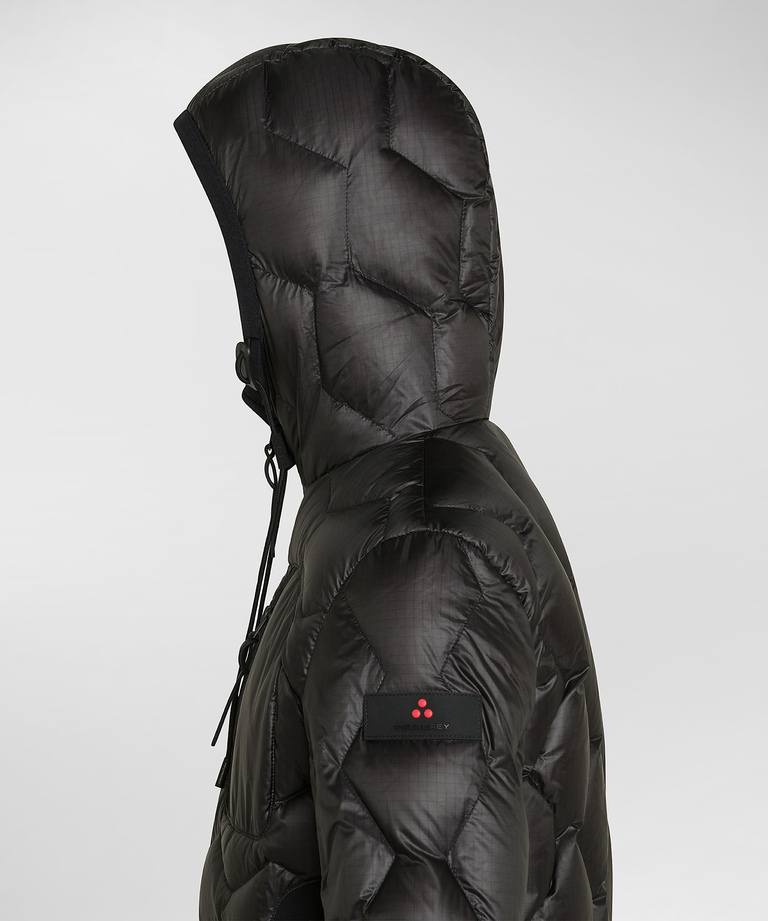 Modern Down Jacket With Geometric Quilting