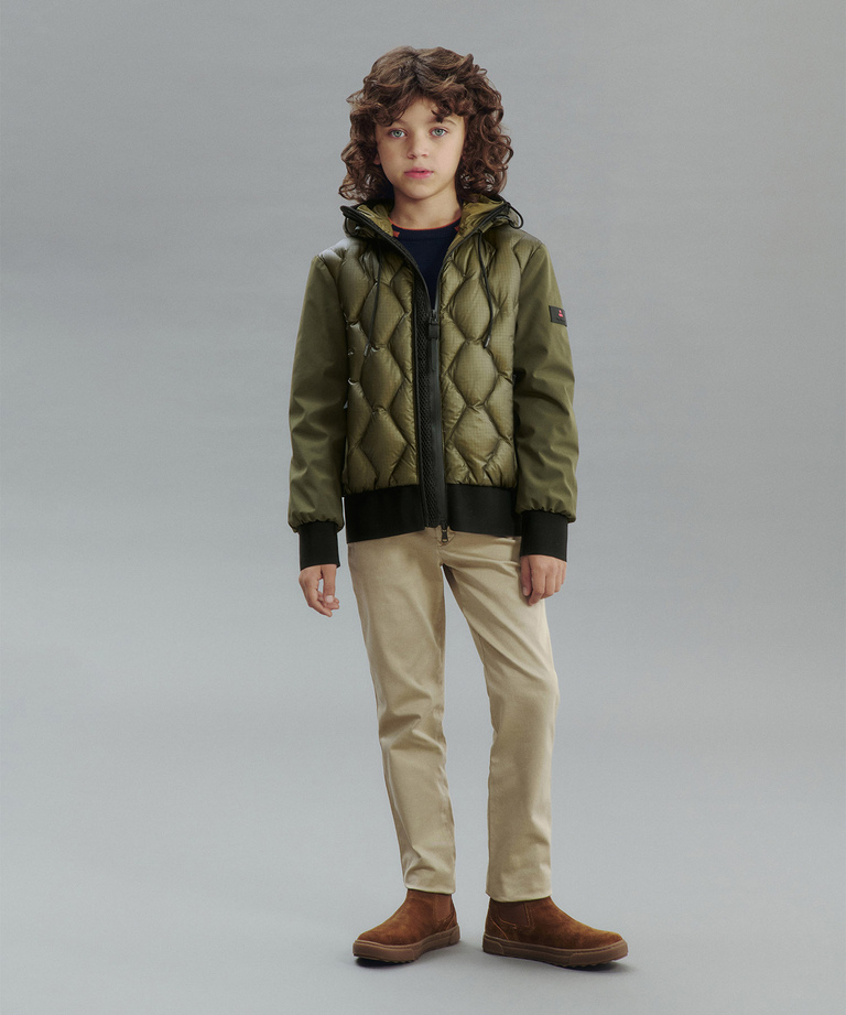 Ripstop Bomber Jacket With Diamond Quilting - Kid & Baby Sale | Peuterey