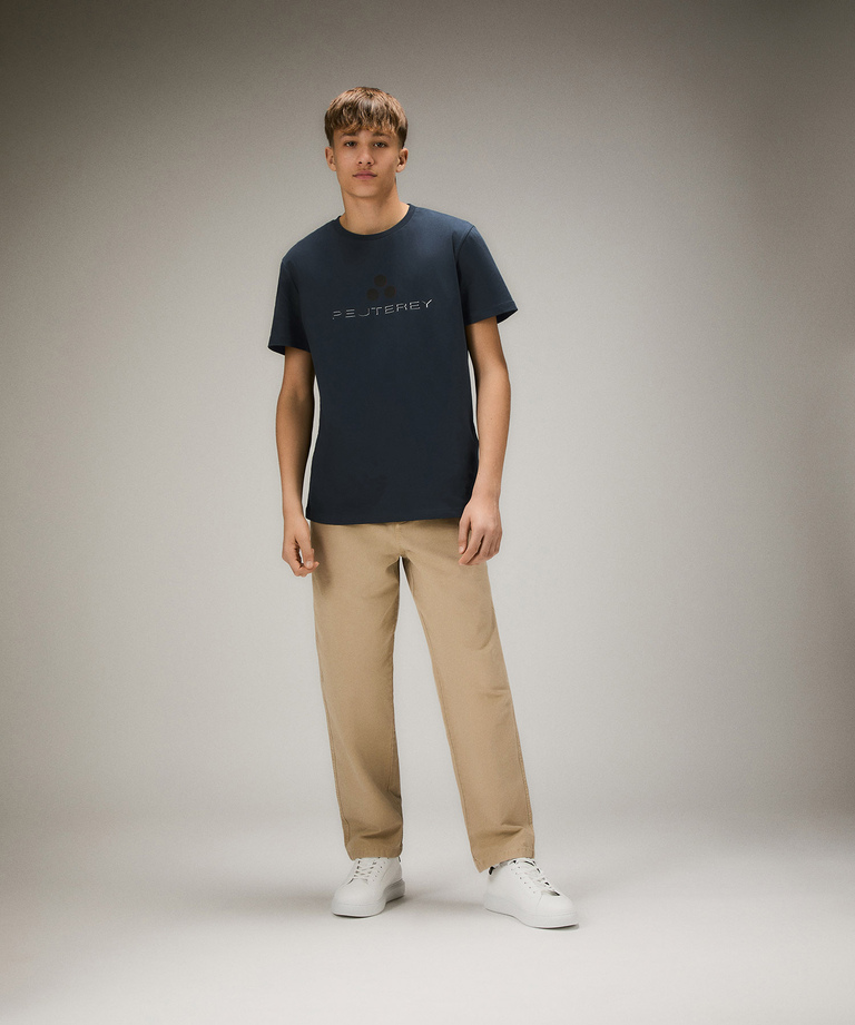 T-shirt con lettering ombreggiato in gomma - Bambini e ragazzi | Peuterey