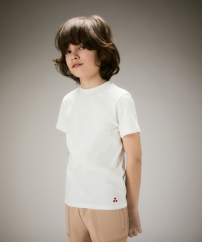 Cotton t-shirt with embroidered logo