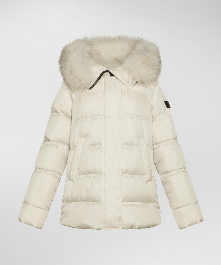 Down jacket with hood and side zips - Girls & Teens | Peuterey