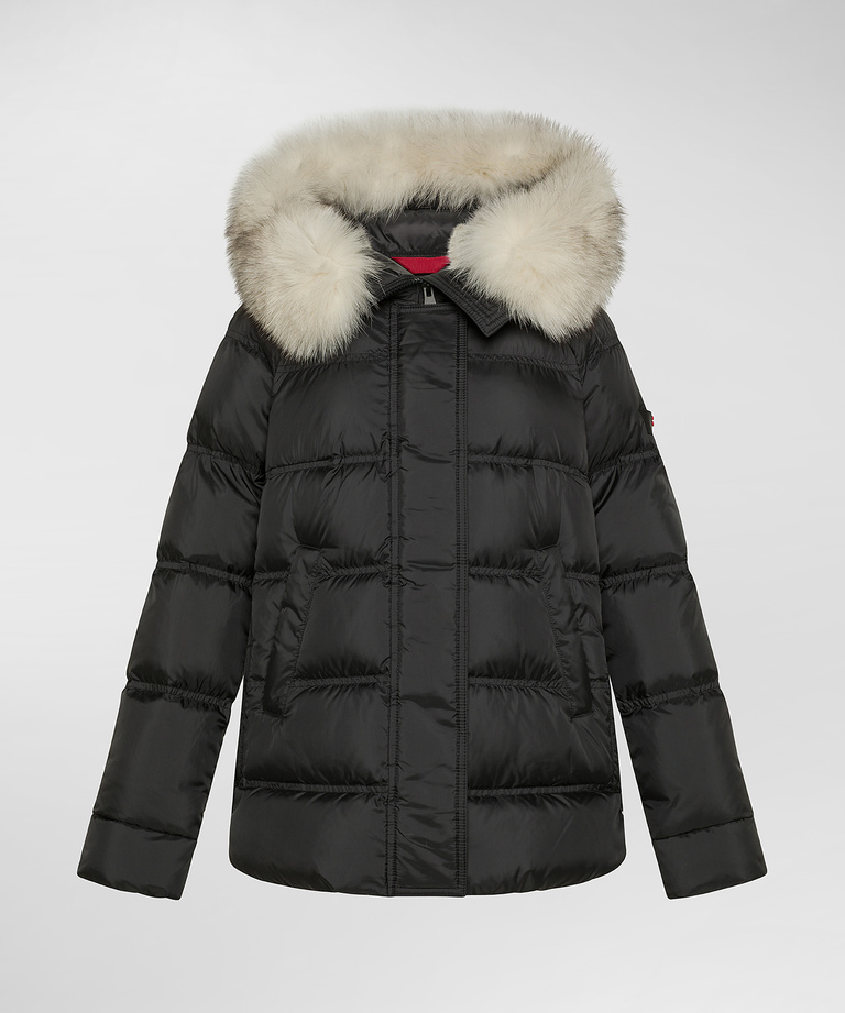 Down jacket with hood and side zips - Girls & Teens | Peuterey