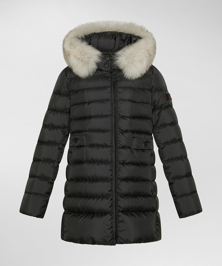 Fur-trimmed hooded down jacket - Girls & Teens | Peuterey