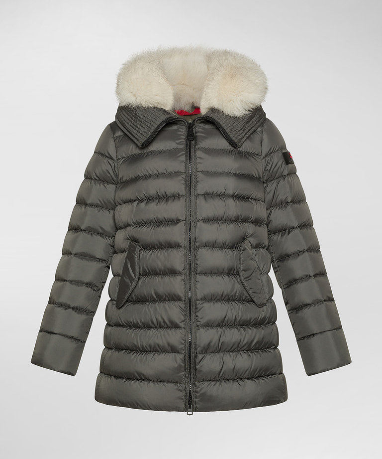 Down jacket with large fur hood - Girls & Teens | Peuterey