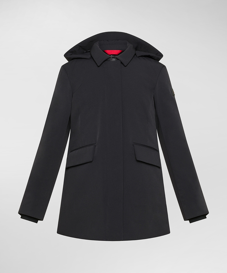 Smooth bi-stretch down jacket with collar - Girls & Teens | Peuterey