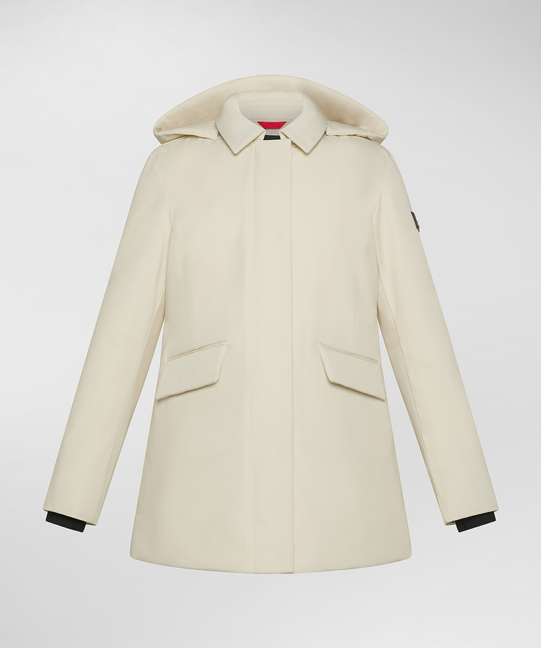 Smooth bi-stretch down jacket with collar - Girls & Teens | Peuterey