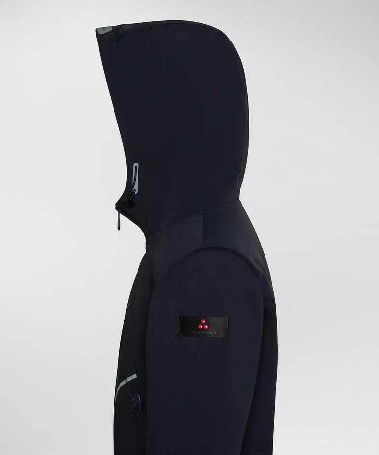 Giacca hybrid in scuba e nylon