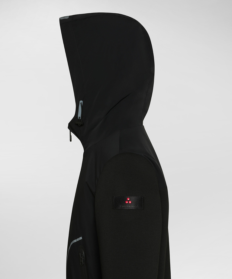 Giacca hybrid in scuba e nylon