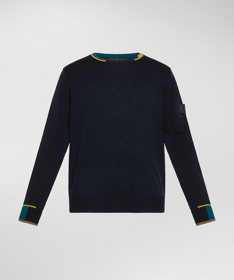 Wool and polyester sweater with coloured details - Boys & Teens | Peuterey