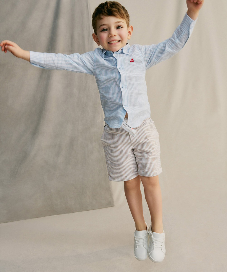 Camicia rigata in lino - Abbigliamento Baby 12 Mesi 8 Anni | Peuterey