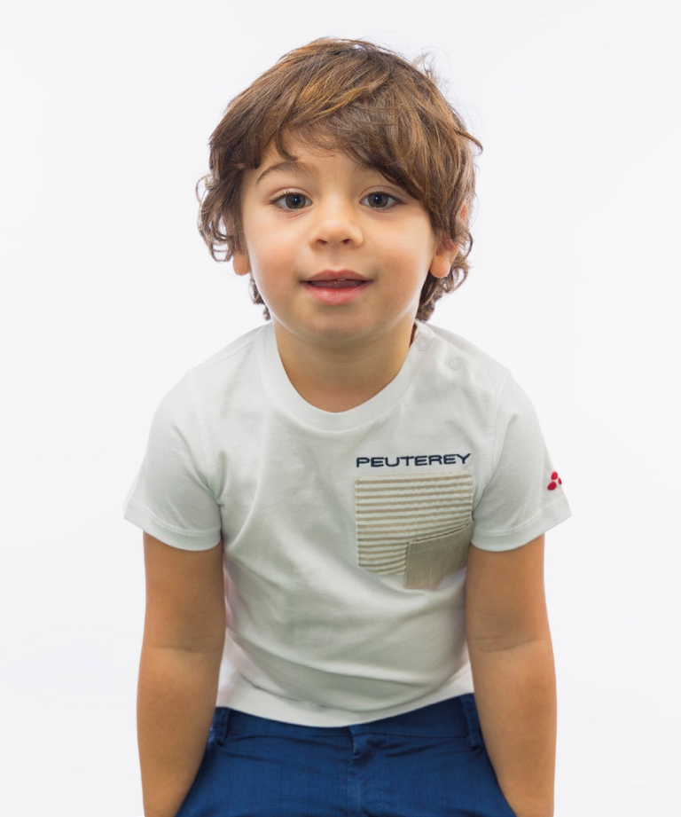 T-Shirt mit zwei Taschen auf der Vorderseite - Babykleidung | Peuterey