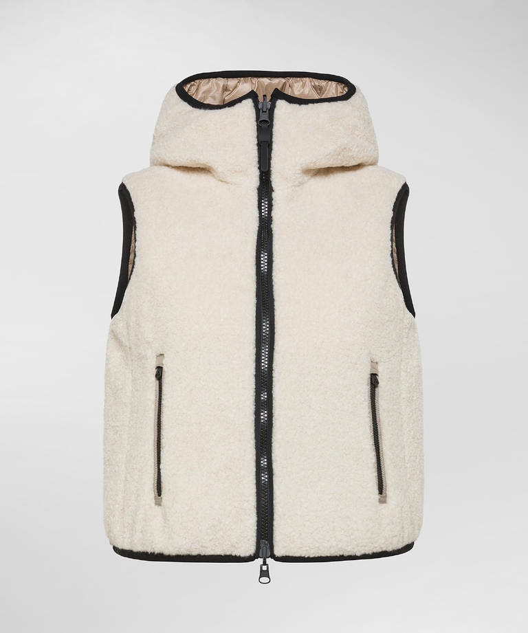 Reversible vest in soft teddy and nylon - Gilet & sleeveless padded jacket for women | Peuterey