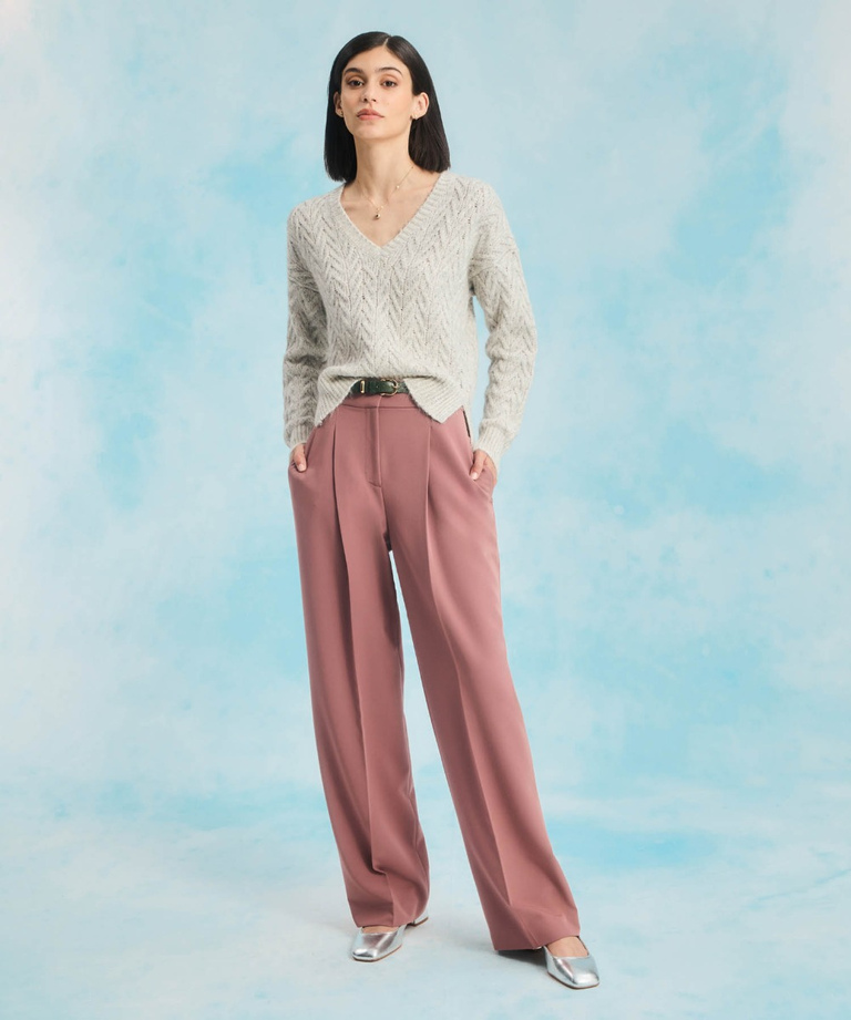 Pullover mit V-Ausschnitt und geometrischem Muster - Kleidung | Peuterey