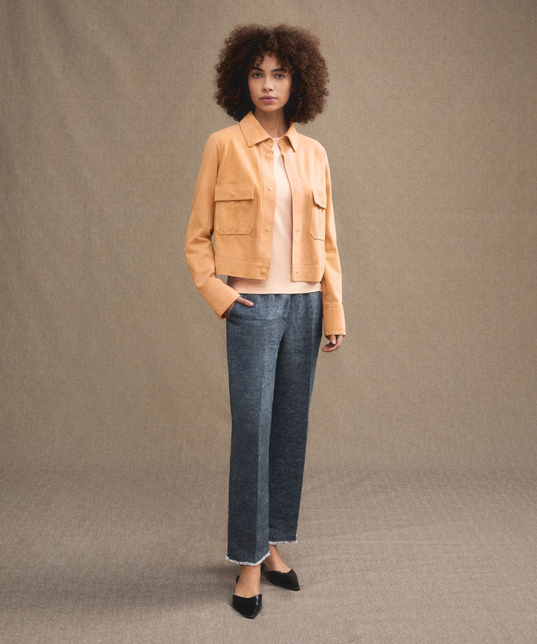 Short suede leather jacket - Womenswear Collection | Peuterey