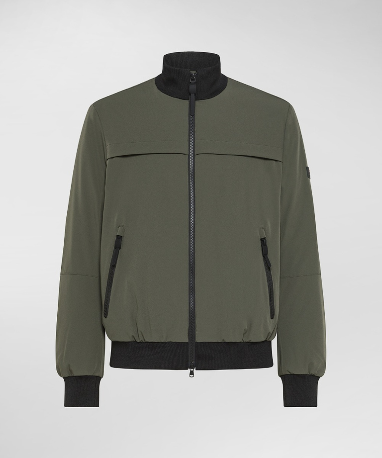 Smooth, soft-shell bomber jacket - Timeless and iconic menswear | Peuterey