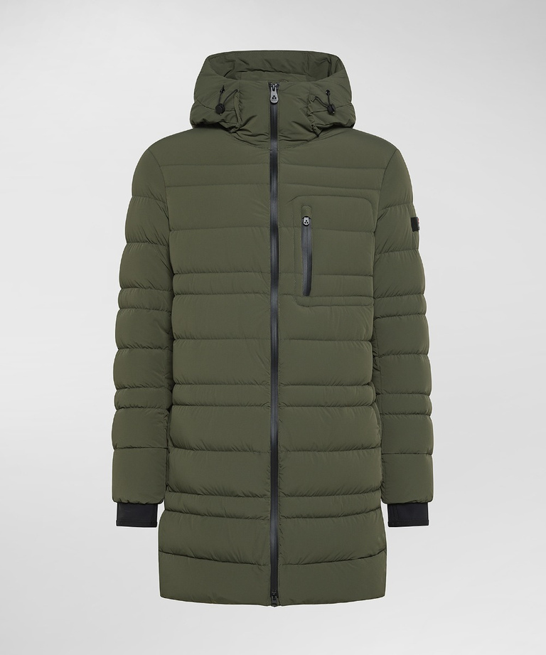 Long down jacket with offset quilt - Parkas & Trench Coats | Peuterey