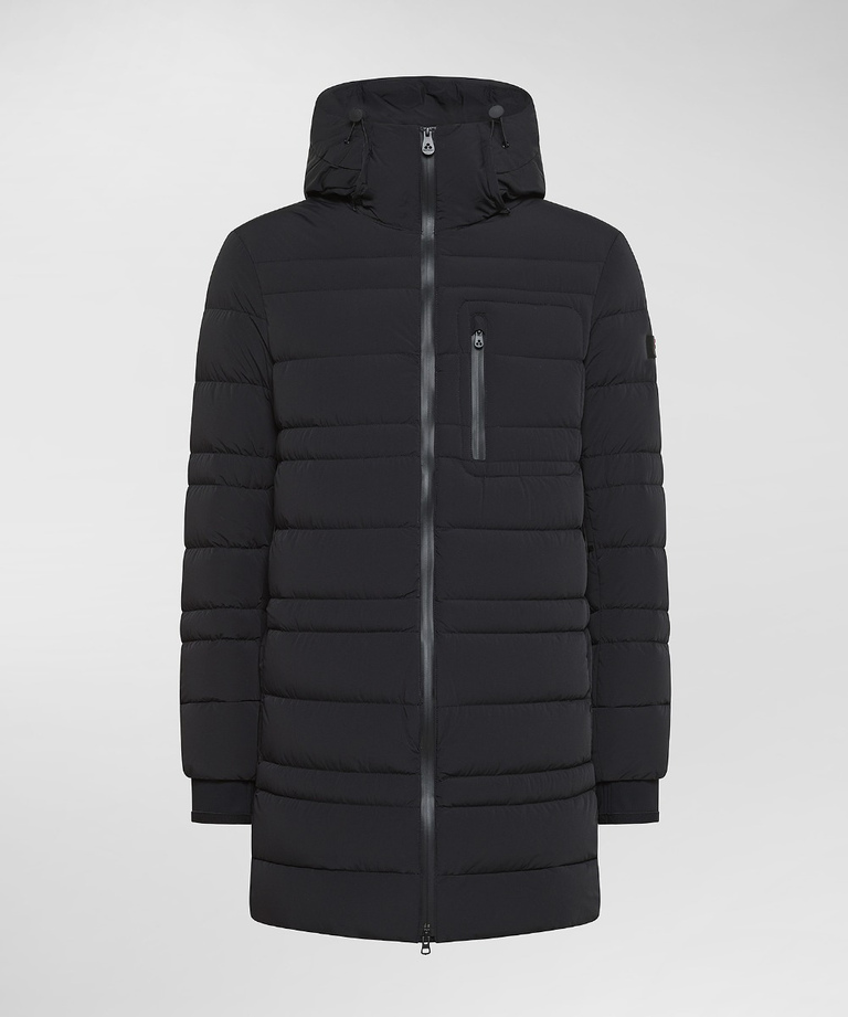 Long down jacket with offset quilt - Eco-Friendly Clothing | Peuterey