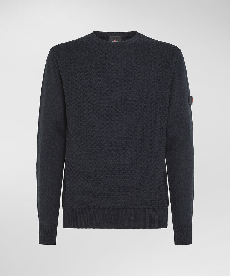 Round neck jumper with detachable personalisation | Peuterey