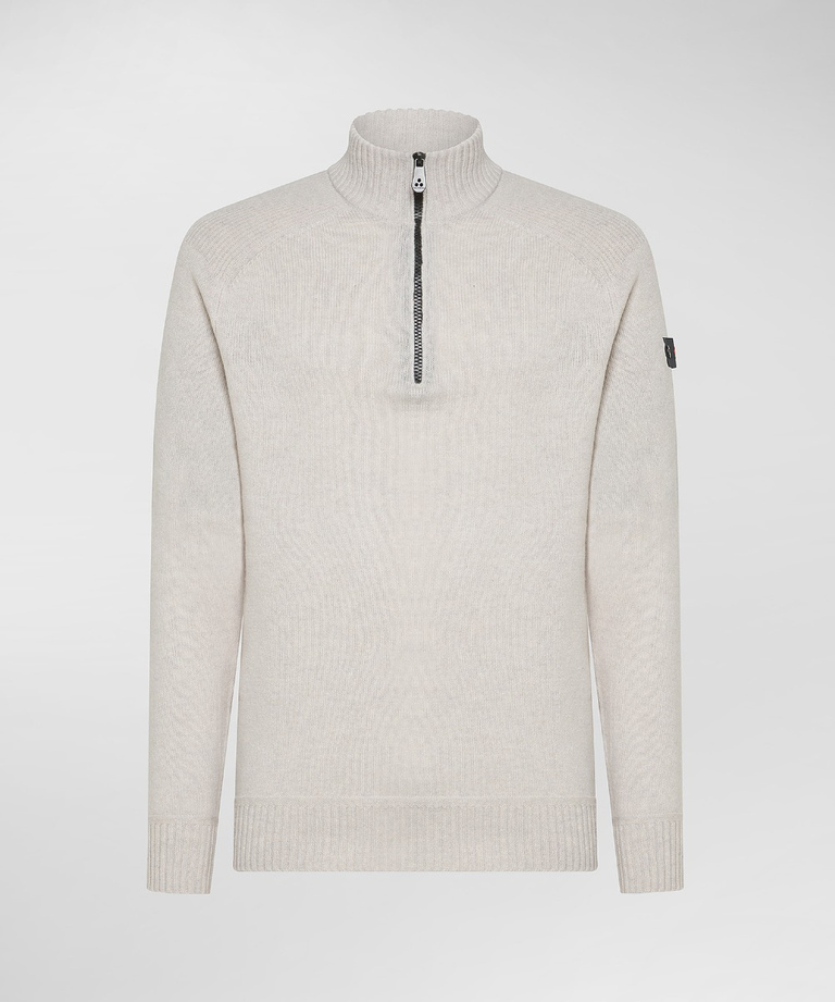 High neck jumper in mouliné wool blend - Winter clothing for men | Peuterey
