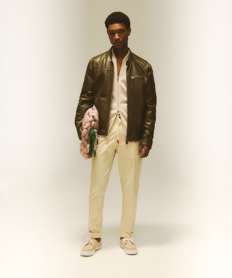 Soft leather biker jacket - Men | Peuterey