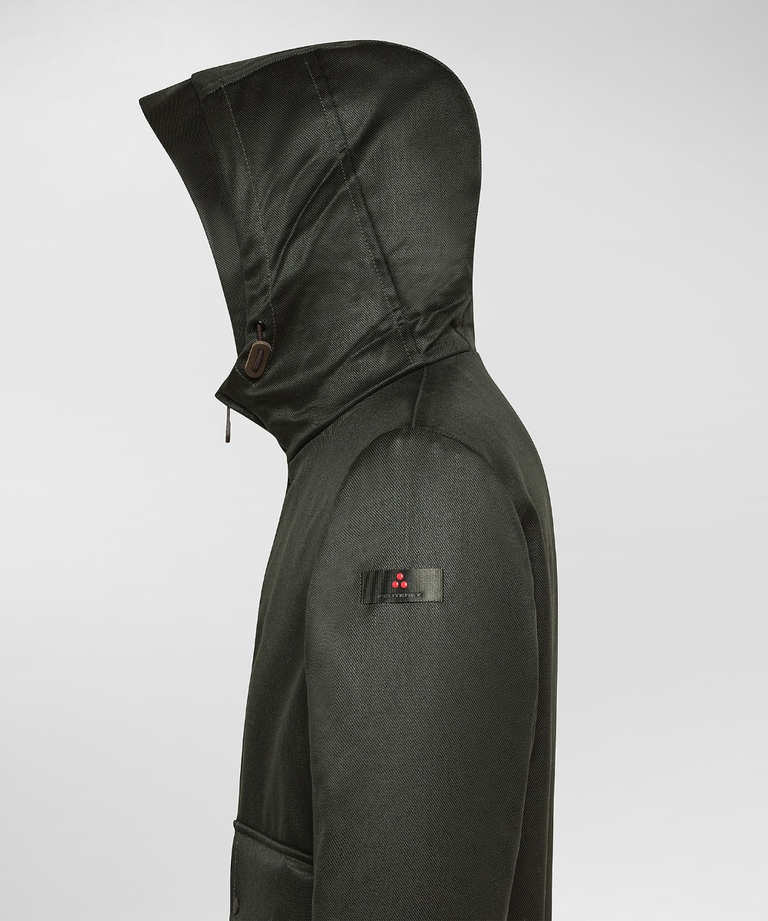 Giacca in cordura con cappuccio ecofur