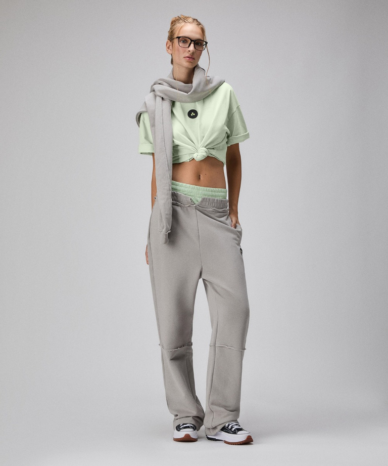 Cropped cotton T-shirt