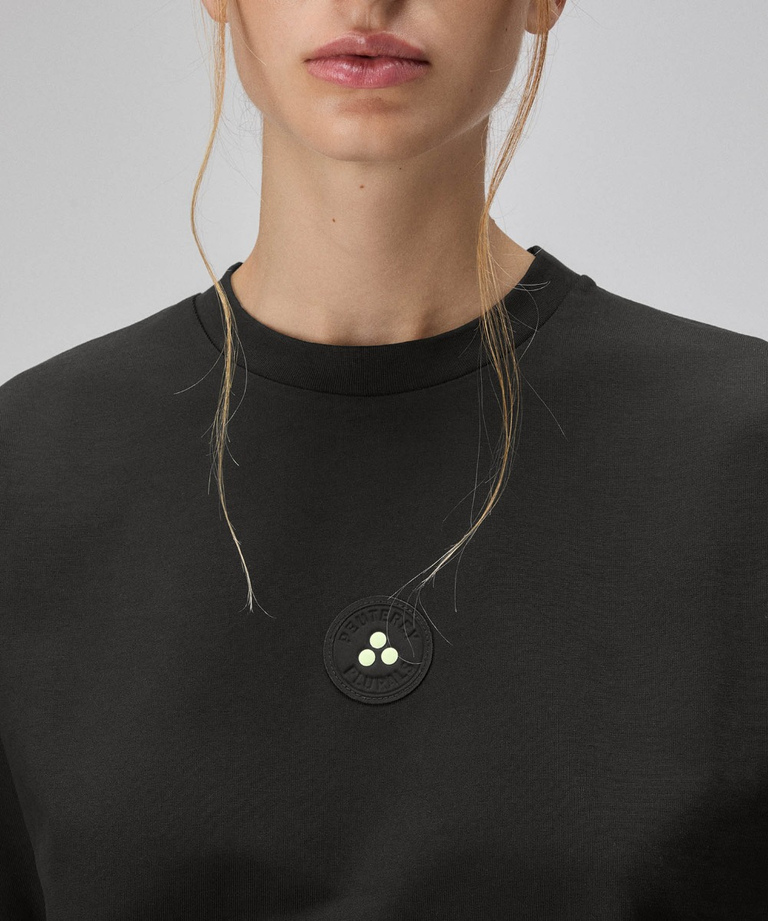 Cropped cotton T-shirt