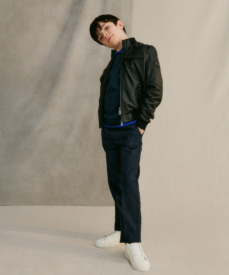 Leather bomber jacket - Boys' and Teens' Clothing | Peuterey