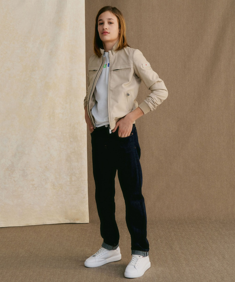 Leather bomber jacket - KIDS & TEENS Clothing | Peuterey