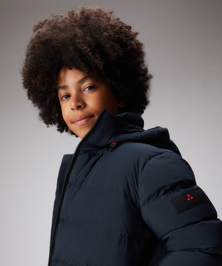 Lightweight nylon down jacket with hood