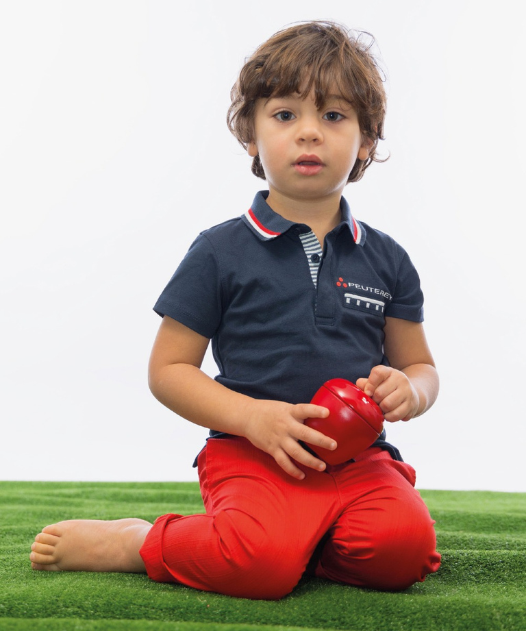 Polo shirt with striped collar - sale kid | Peuterey