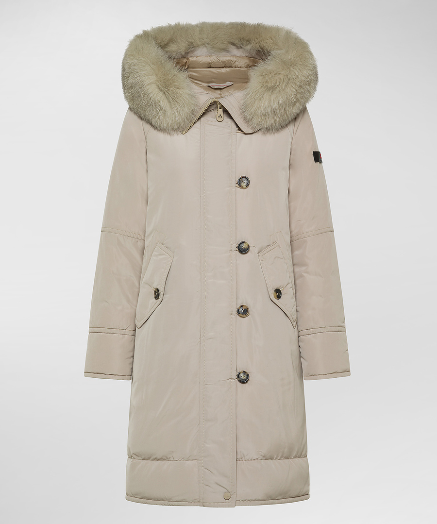 Parka Liscio Con Cappuccio Con Pelliccia - Peuterey Parka Liscio Con Cappuccio Con Pelliccia - Peuterey