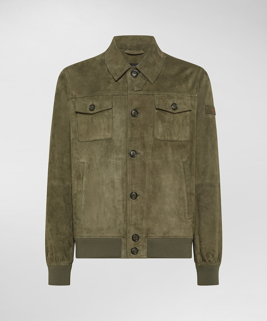 Suede jacket with Galalithe buttons - Peuterey Suede jacket with Galalithe buttons - Peuterey