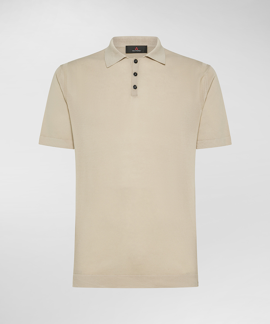 Classic garment-dyed cotton knit polo shirt - Peuterey Classic garment-dyed cotton knit polo shirt - Peuterey