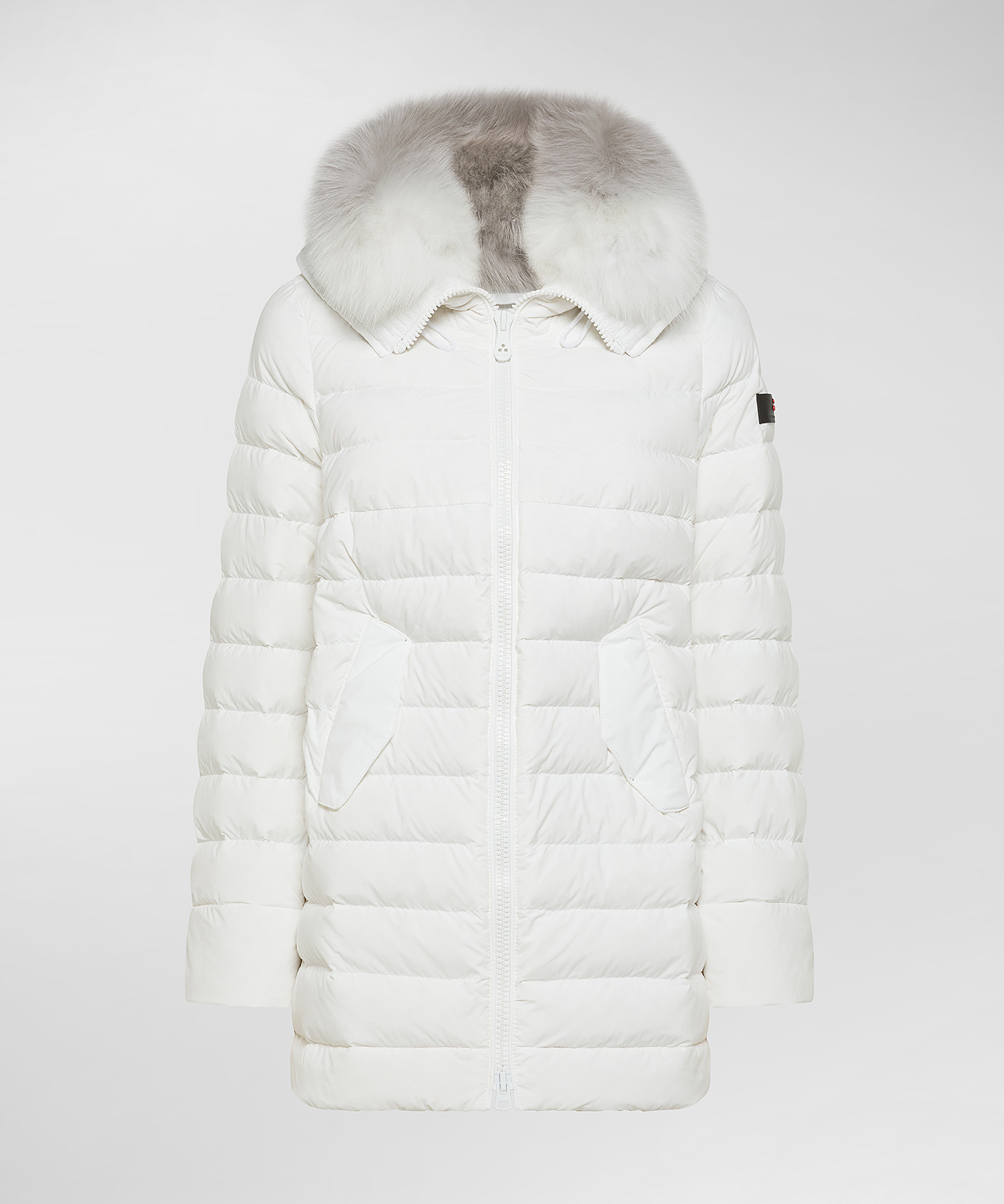 ジャケット PEUTEREY Woman Jacket White PED528301181912 730 Long down jacket with matching colour fur, color White