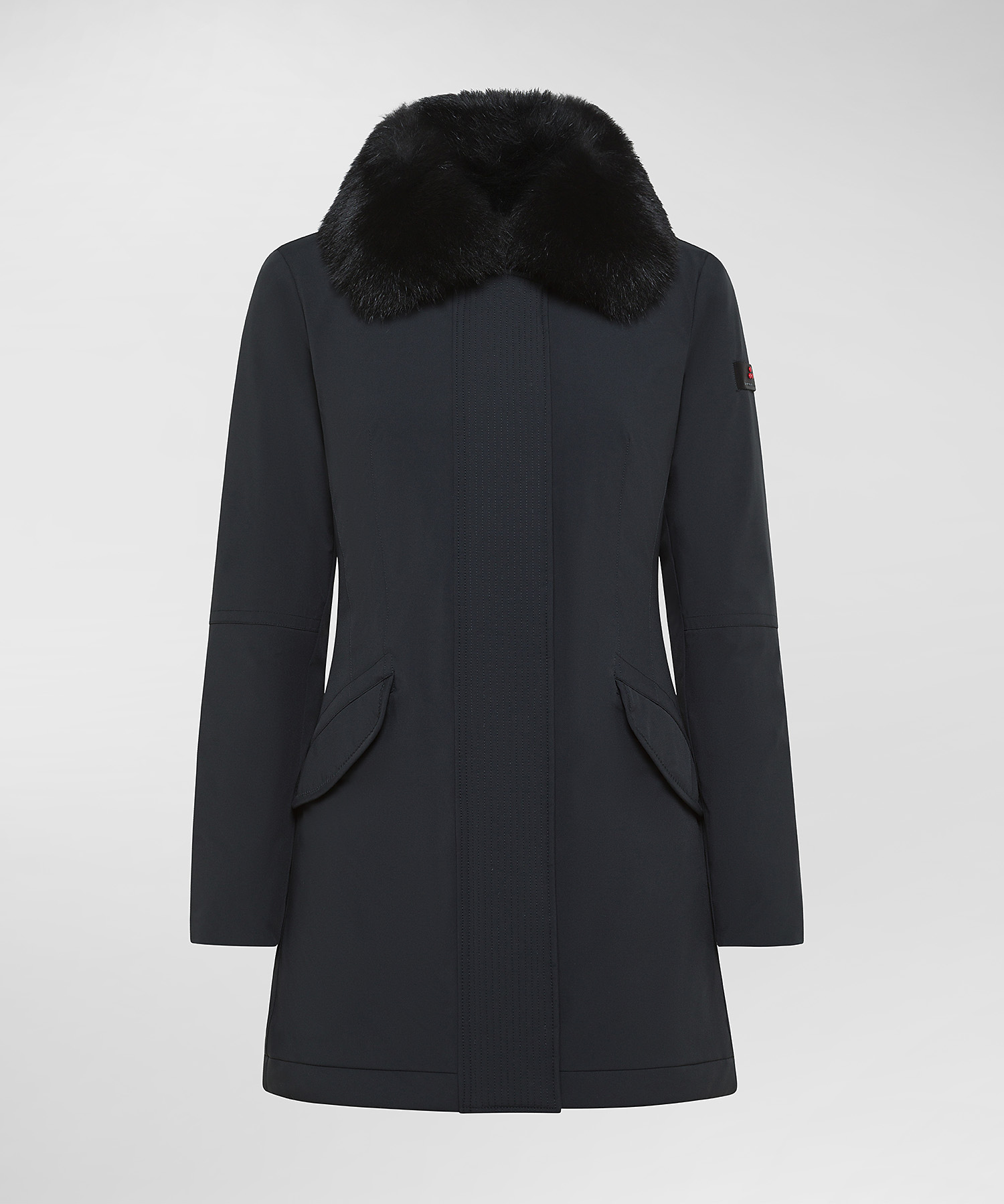Slim jacket with fur, color Black | Peuterey