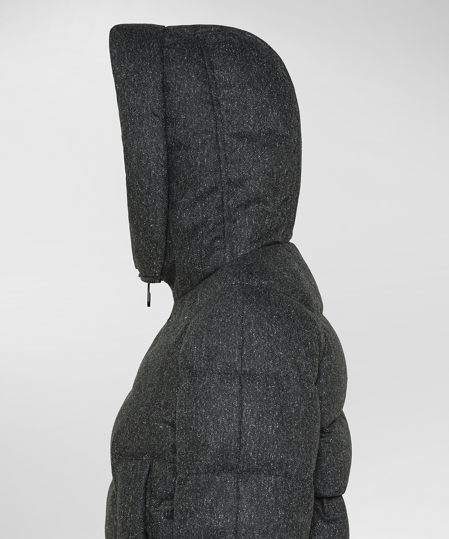 Short wool twill down jacket for women, grey | Peuterey