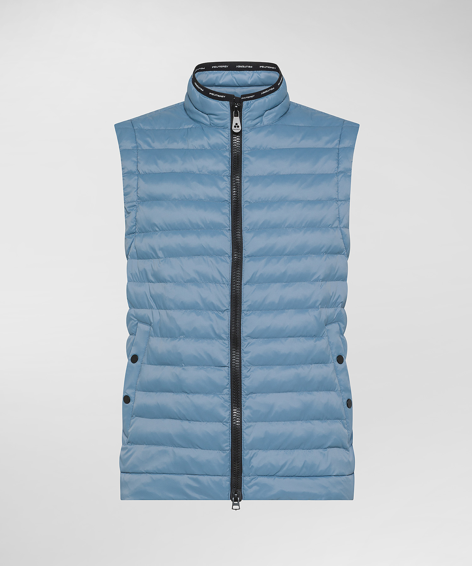 Ultra-lightweight and semi-shiny vest for men, blue