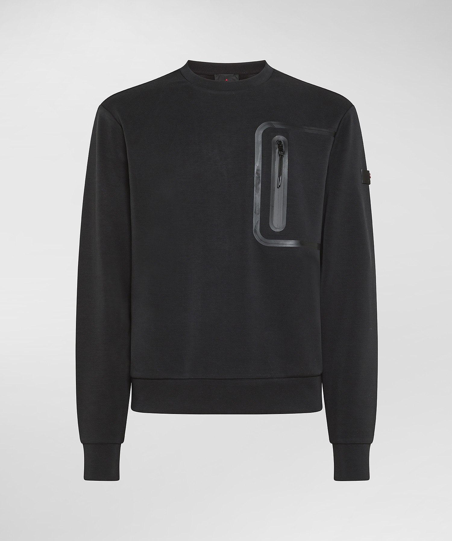Black Scuba high-neck cotton-blend jersey sweater