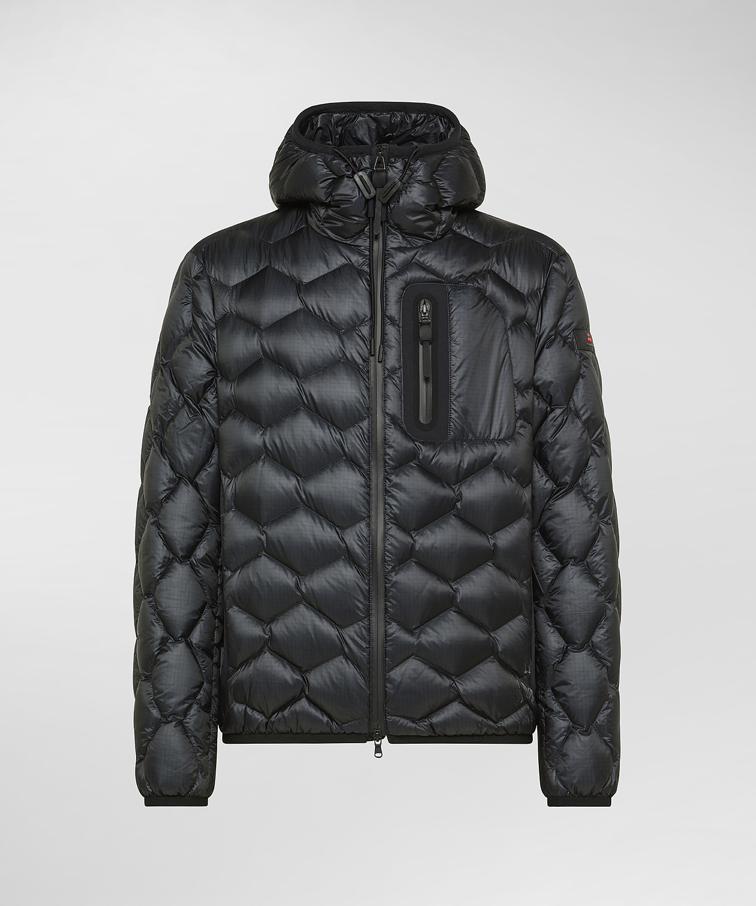 PEUTEREY ダウンジャケット　L(42) Modern Down Jacket With Geometric Quilting, color Graphite