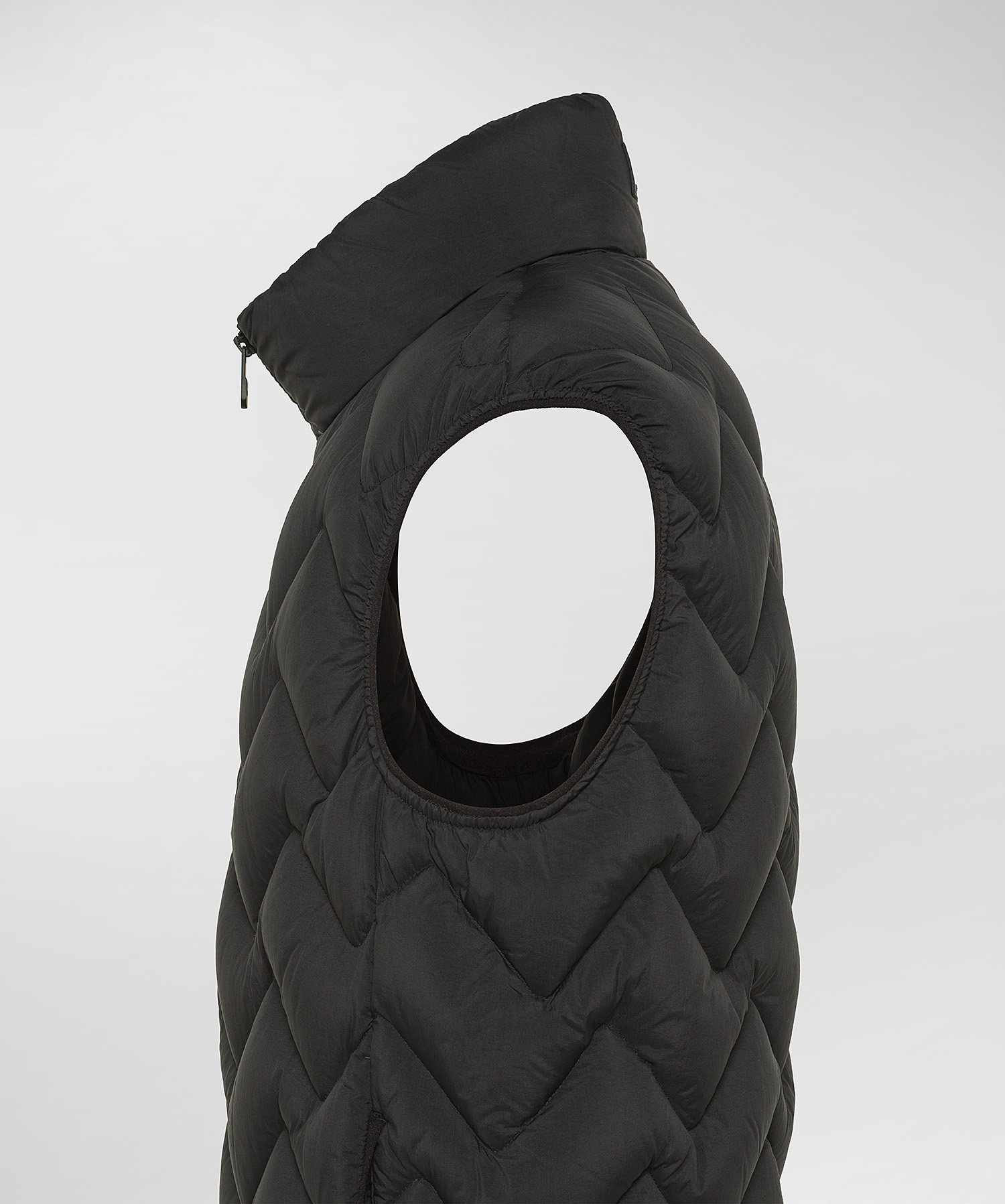60's～Walls Quilting Vest Vest with zig-zag quilting for men, black | Peuterey