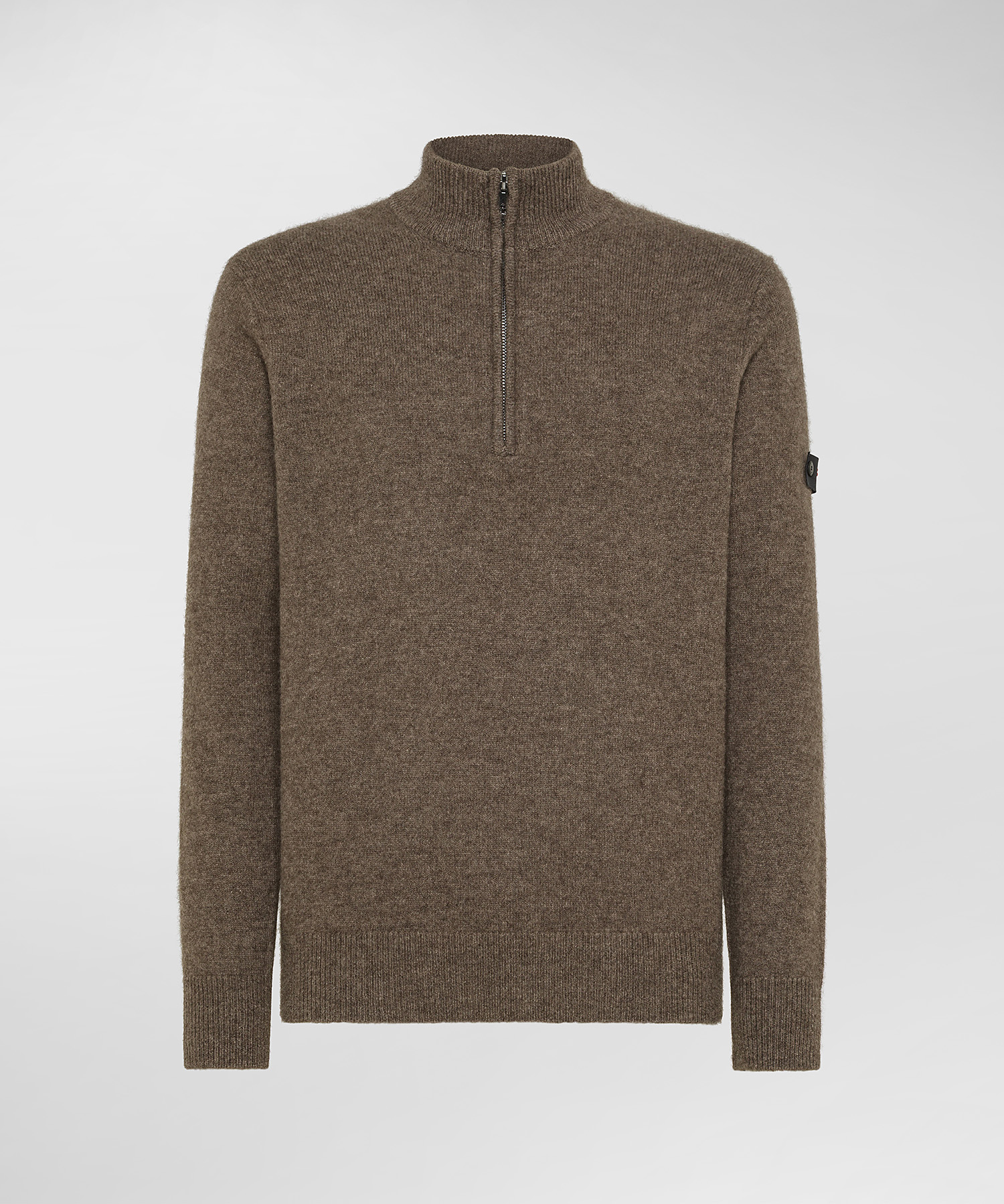 Yak wool half-zip sweater, color Iron | Peuterey