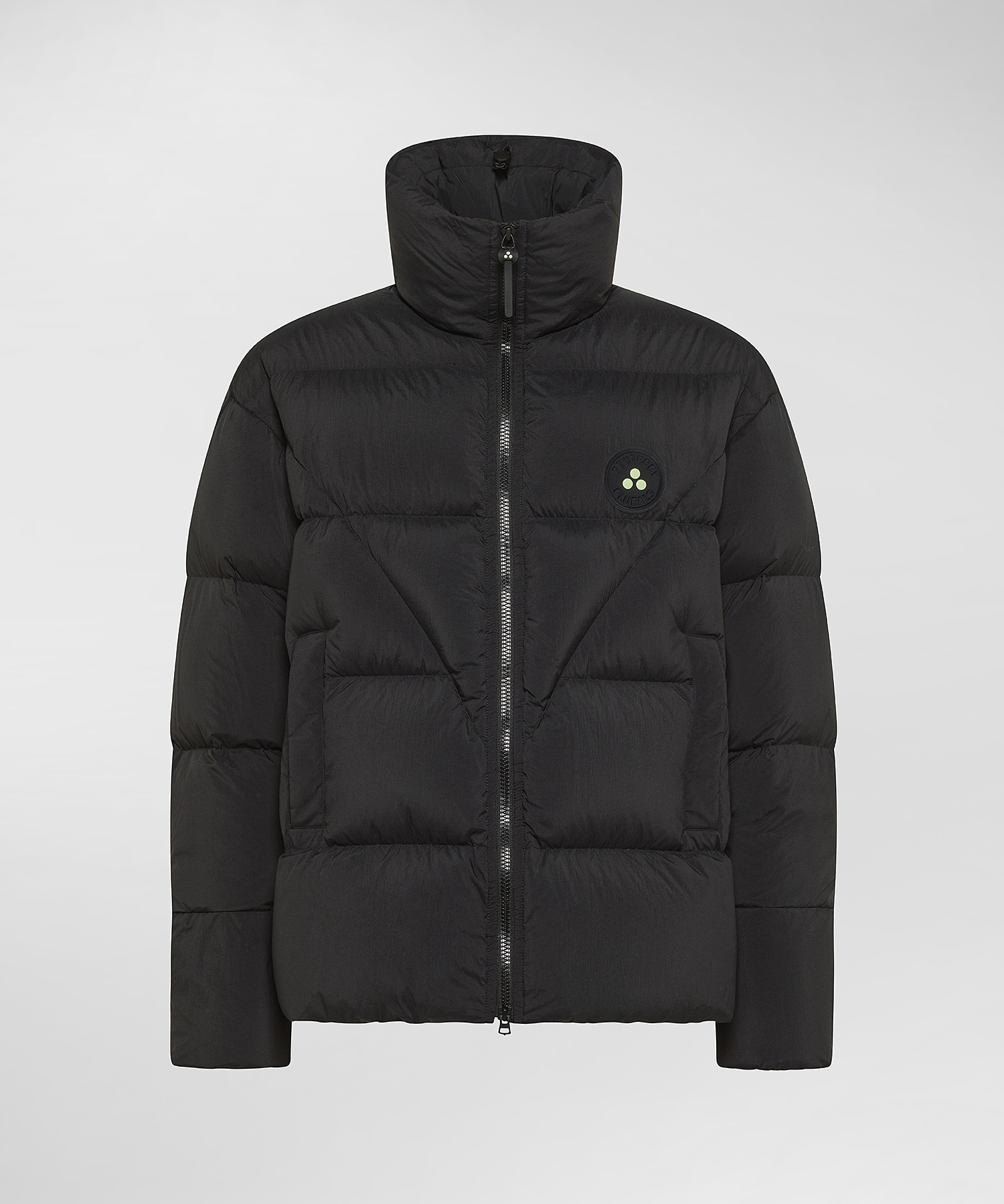 Eco Puffer Puma 450 Long Hooded Down Coat Solid-coloured Puffer Jacket,  Unisex, Black Peuterey X