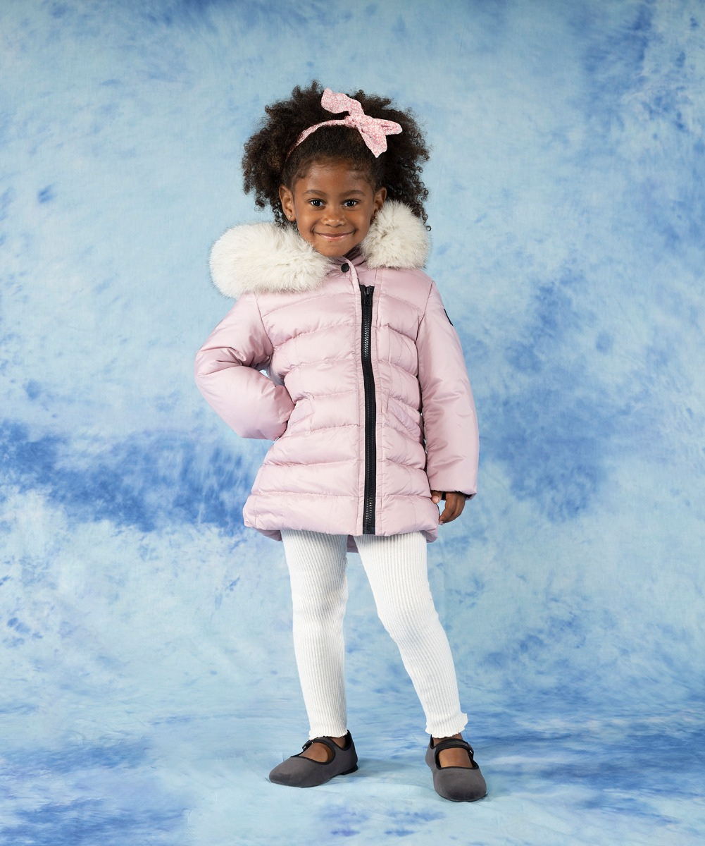 Fur top baby jacket