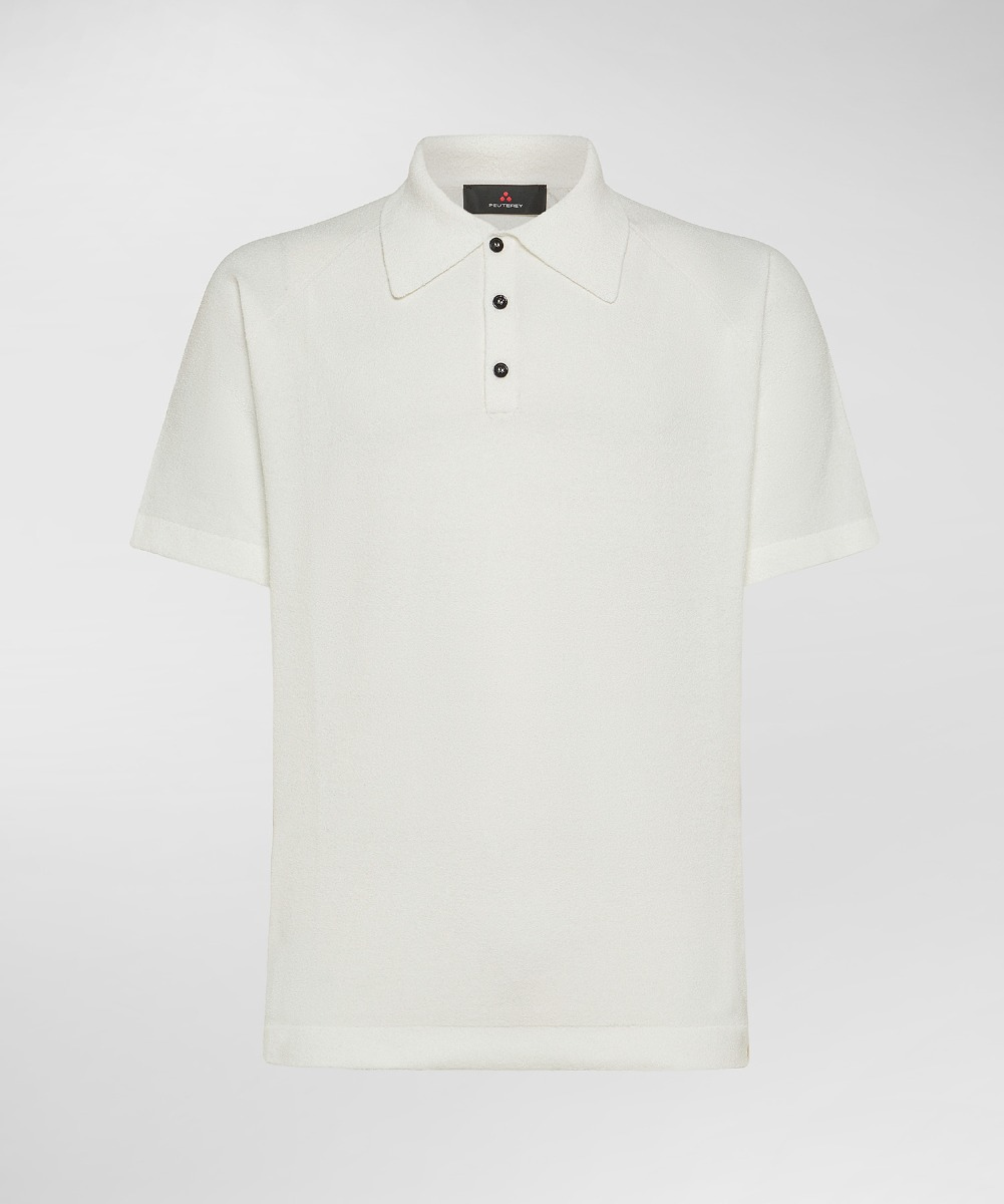 72360　EVERYDAY I LIKE　COTTON POLOSHIRT Terry-effect cotton and nylon blend knit polo shirt, color